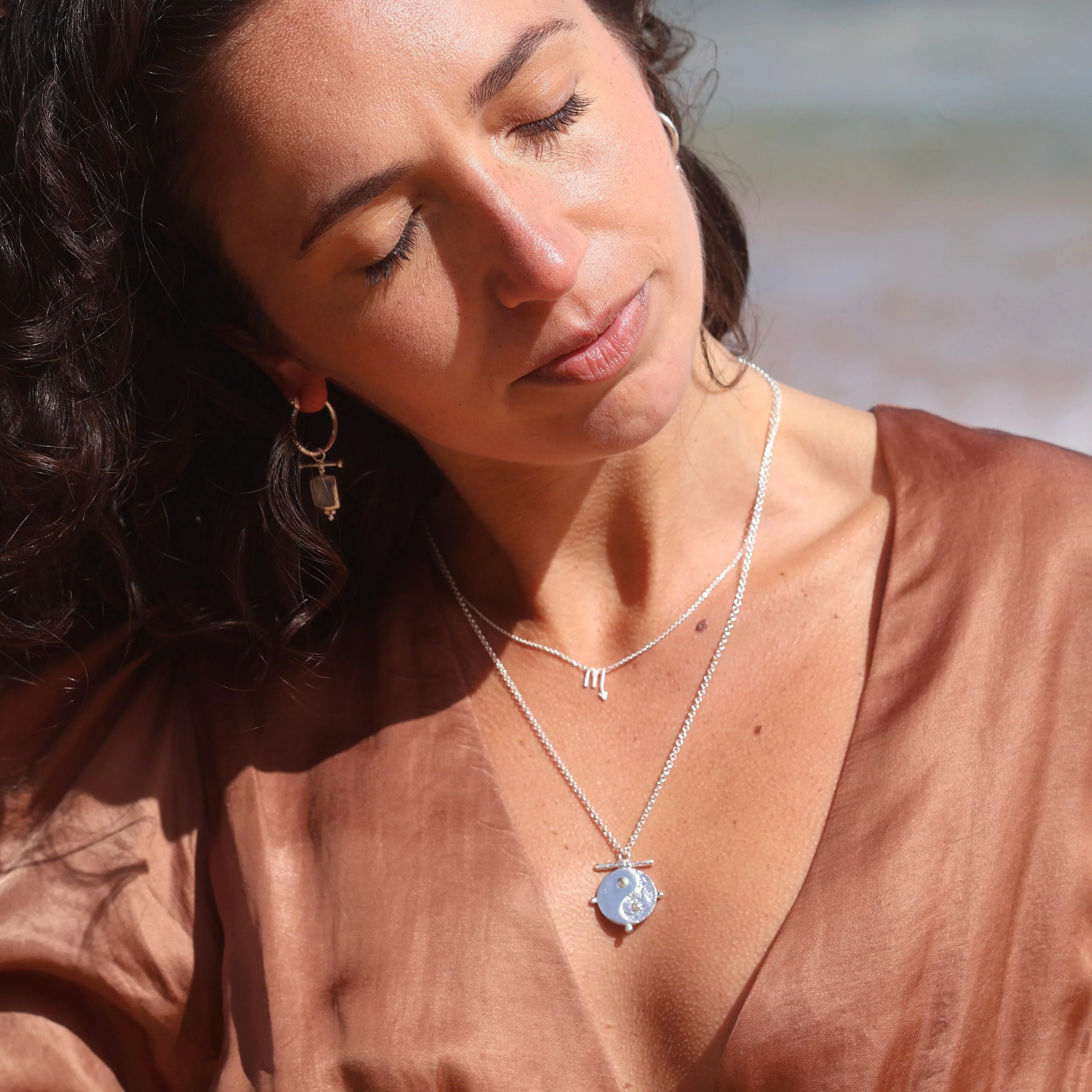 Yin Yang Silver Necklace