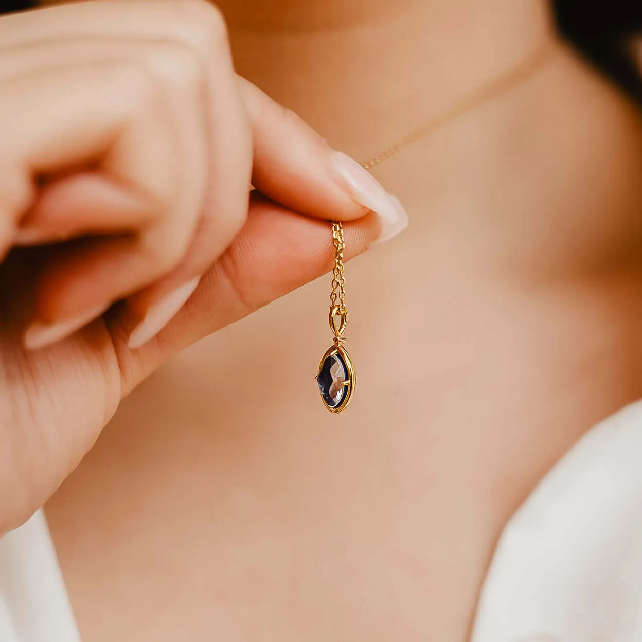 Zalie Lapis Lazuli & Crystal Necklace